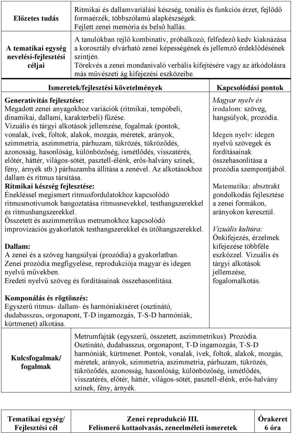 Törekvés a zenei mondanivaló verbális kifejtésére vagy az átkódolásra más művészeti ág kifejezési eszközeibe.