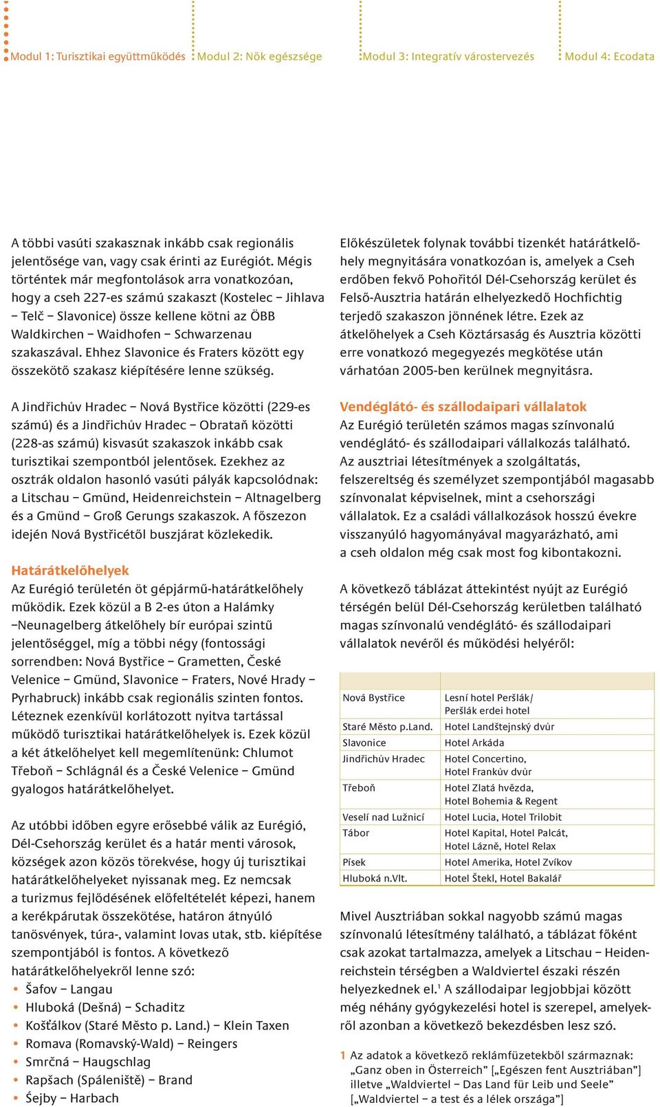 Mégis történtek már megfontolások arra vonatkozóan, hogy a cseh 227-es számú szakaszt (Kostelec Jihlava Telč Slavonice) össze kellene kötni az ÖBB Waldkirchen Waidhofen Schwarzenau szakaszával.