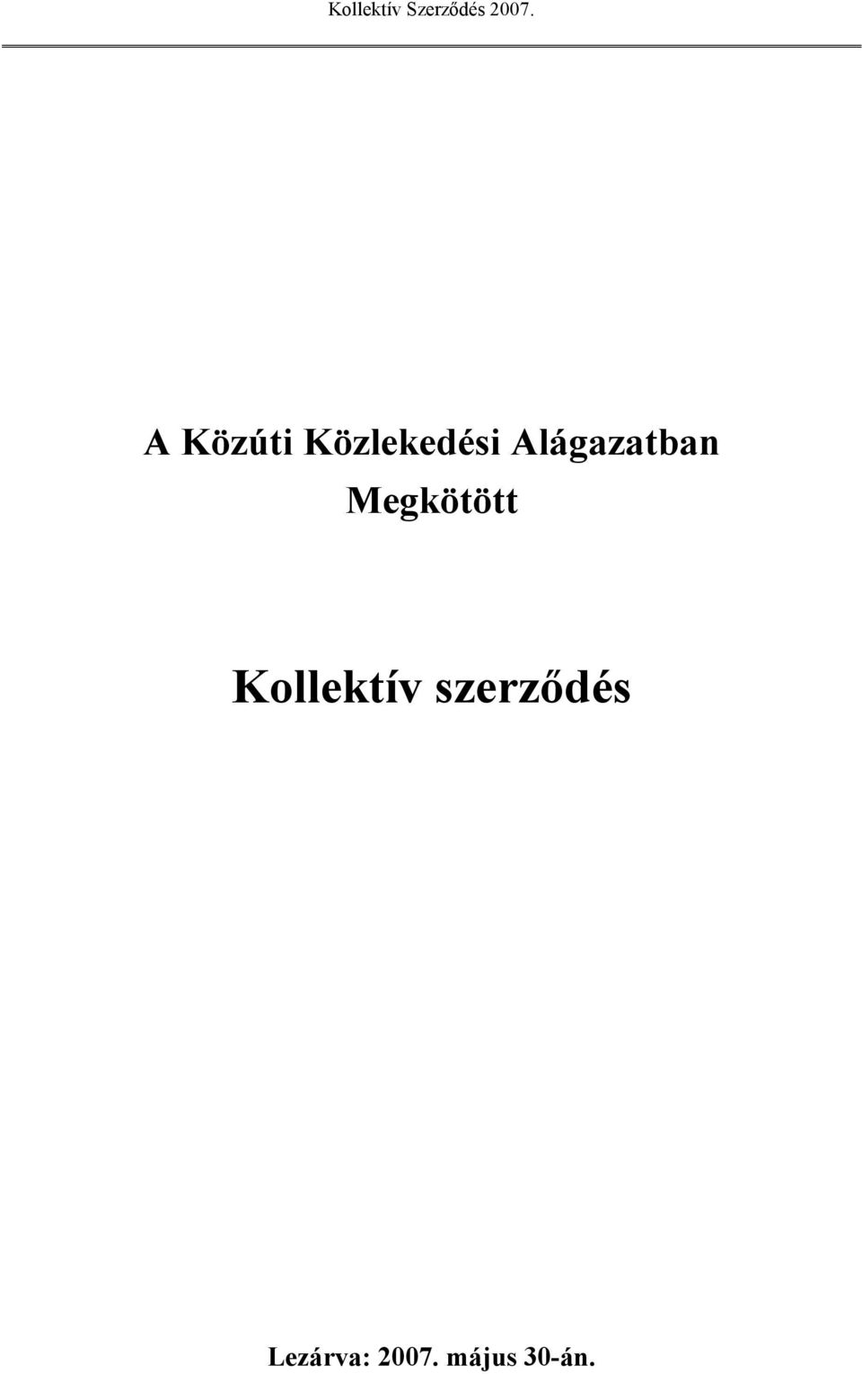 Kollektív szerződés