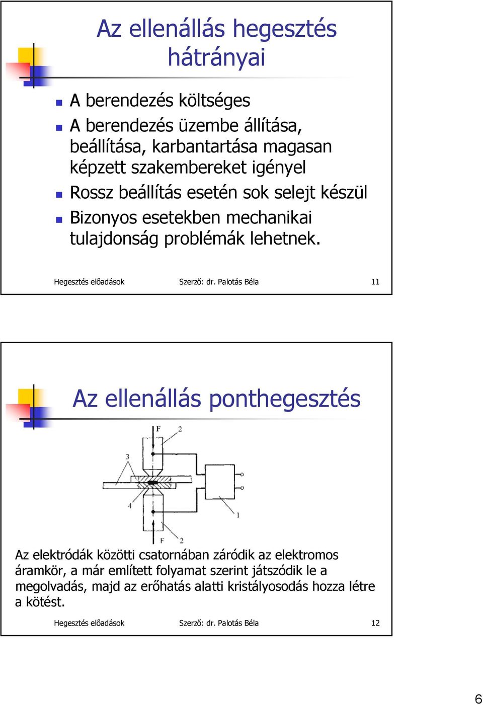 Hegesztés előadások Szerző: dr.