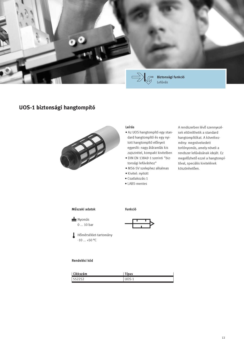 ABS-mentes A rendszerben lévő szennyezések eltömíthetik a standard hangtompítókat.