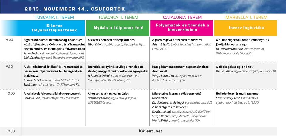 Hatékonyság-növelés és közös fejlesztés a Coloplast és a Transpoint anyagáramlási és csomagolási folyamataiban Jerkó András, ügyvezető, Coloplast Hungary Kft.