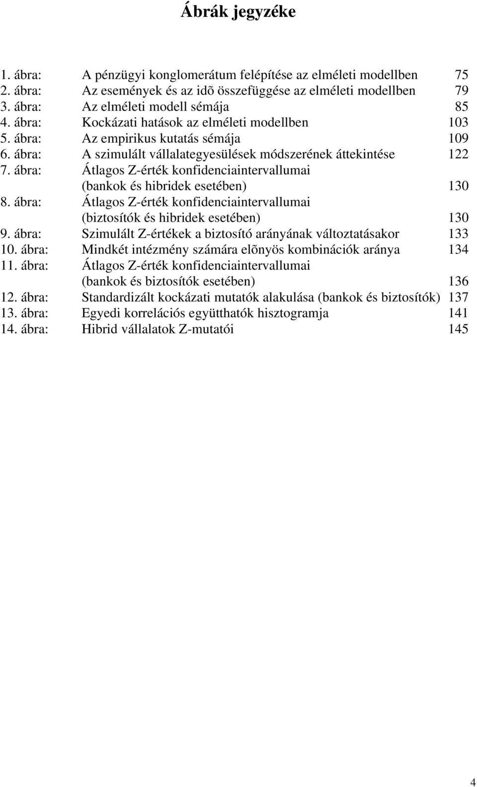 ábra: Átlagos Z-érték konfidenciaintervallumai (bankok és hibridek esetében 130 8. ábra: Átlagos Z-érték konfidenciaintervallumai (biztosítók és hibridek esetében 130 9.