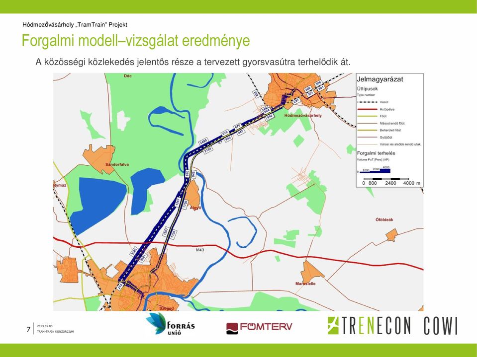 közlekedés jelentős része a