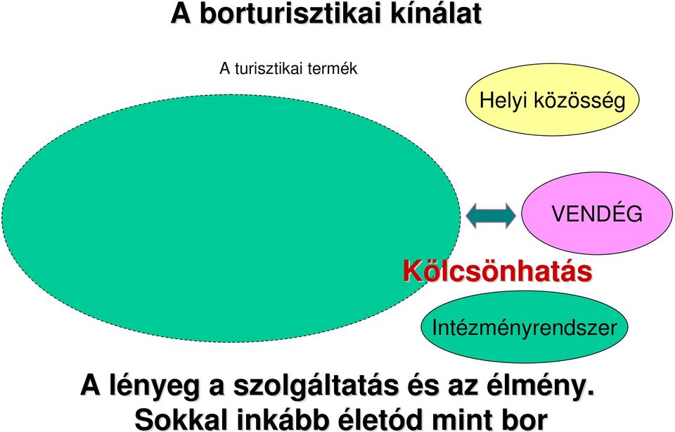 VENDÉG Vonzerık Kölcsönhatás Intézményrendszer A