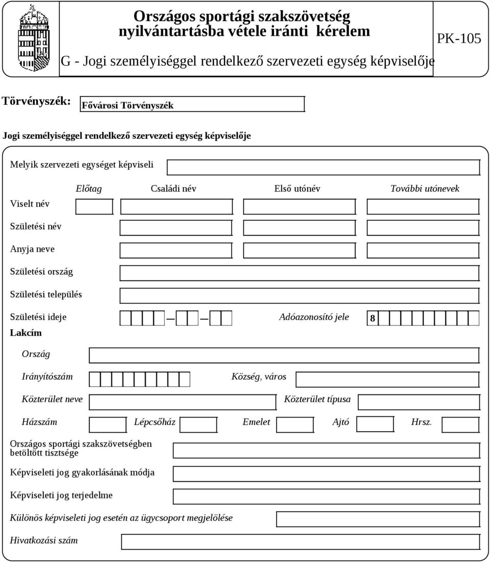 Születési ideje Lakcím Ország Község, város Adóazonosító jele 8 Házszám Lépcsőház Emelet Ajtó Hrsz.