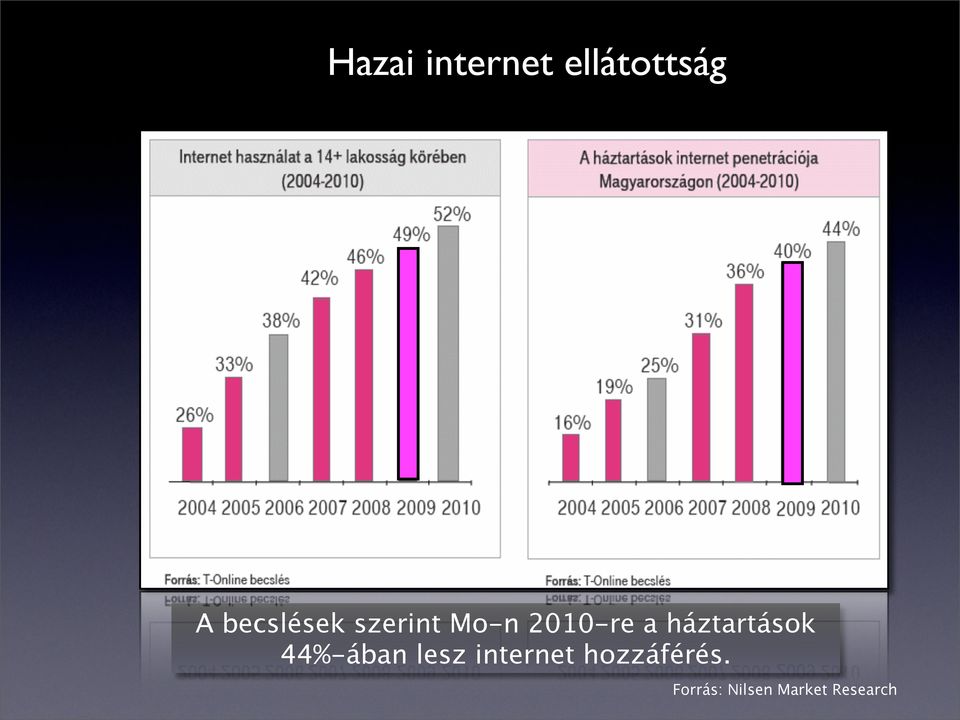 háztartások 44%-ában lesz internet