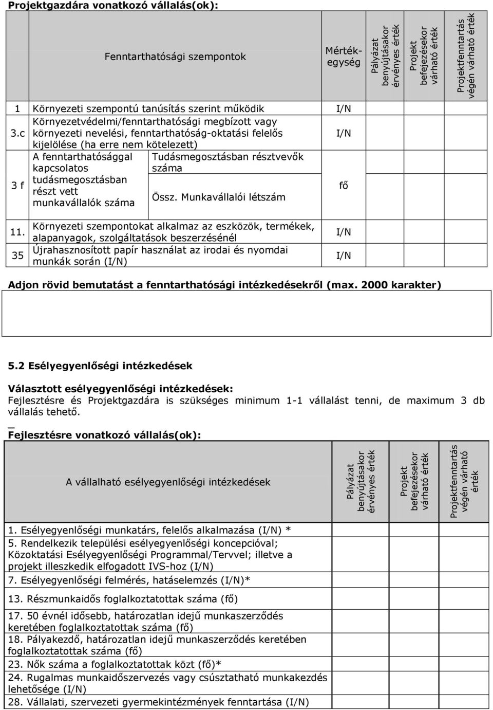 Környezetvédelmi/fenntarthatósági megbízott vagy 3.