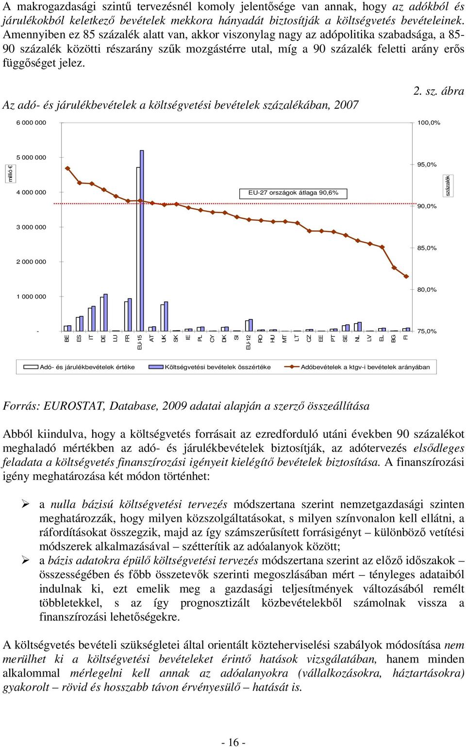 Az adó- és járulékbevételek a költségvetési bevételek szá