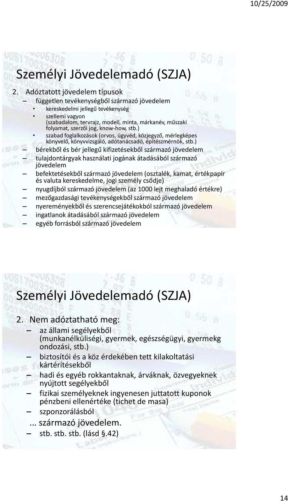 jog, know-how, stb.) szabad foglalkozások (orvos, ügyvéd, közjegyző, mérlegképes könyvelő, könyvvizsgáló, adótanácsadó, építészmérnök, stb.