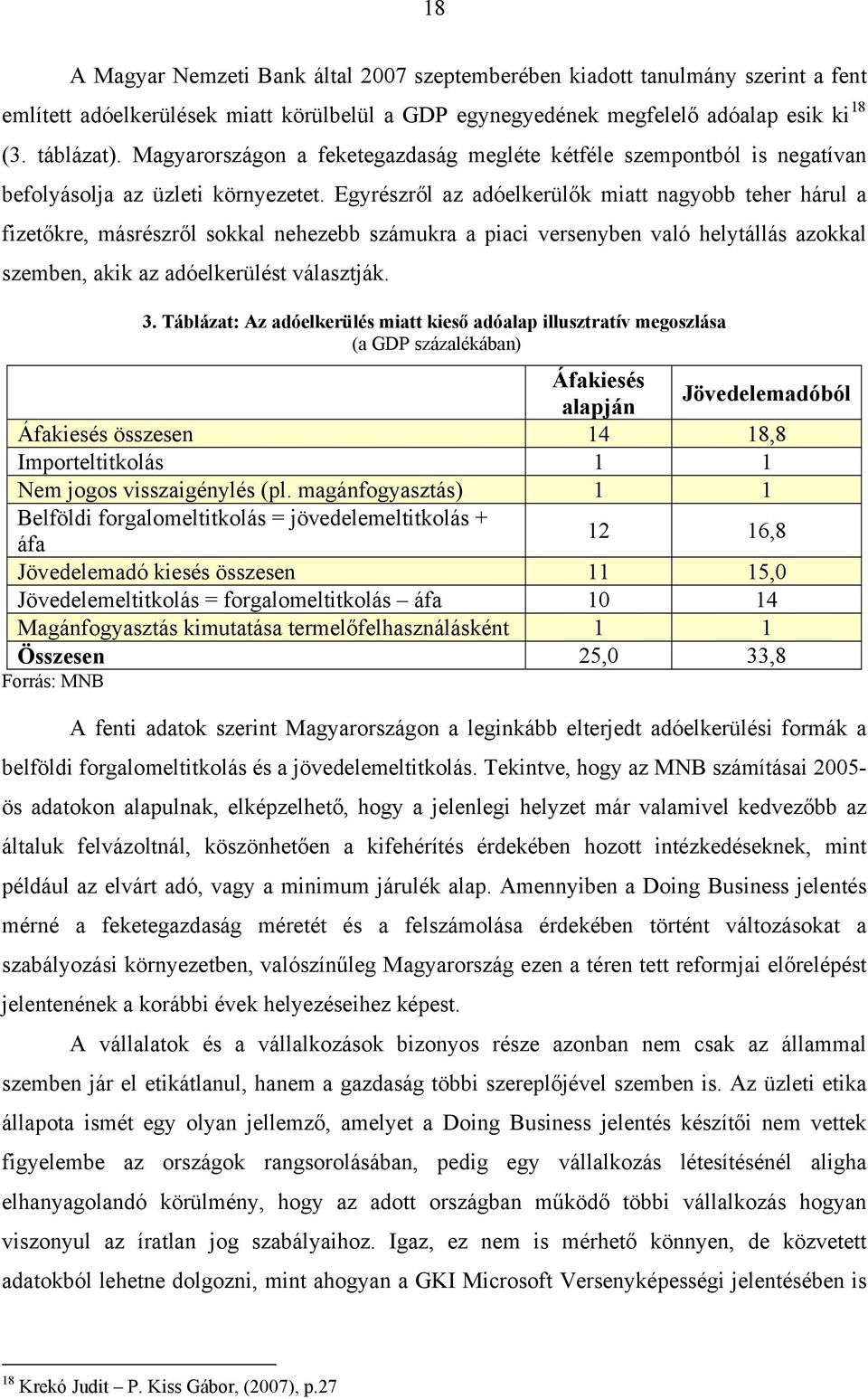 Egyrészről az adóelkerülők miatt nagyobb teher hárul a fizetőkre, másrészről sokkal nehezebb számukra a piaci versenyben való helytállás azokkal szemben, akik az adóelkerülést választják. 3.