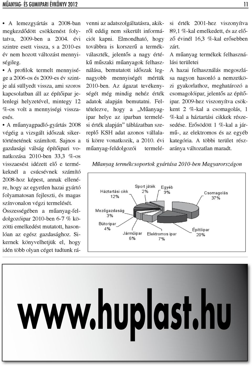 A műanyagpadló-gyártás 2008 végéig a vizsgált időszak sikertörténetének számított.