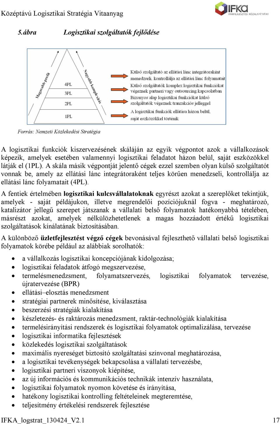 A skála másik végpontját jelentő cégek ezzel szemben olyan külső szolgáltatót vonnak be, amely az ellátási lánc integrátoraként teljes körűen menedzseli, kontrollálja az ellátási lánc folyamatait