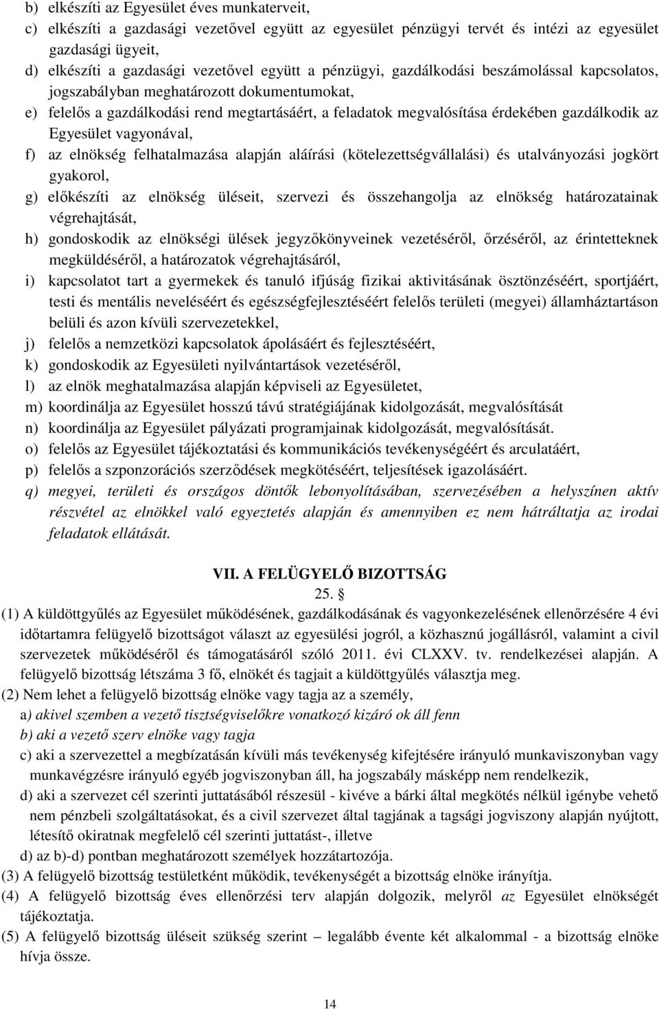 Egyesület vagyonával, f) az elnökség felhatalmazása alapján aláírási (kötelezettségvállalási) és utalványozási jogkört gyakorol, g) előkészíti az elnökség üléseit, szervezi és összehangolja az