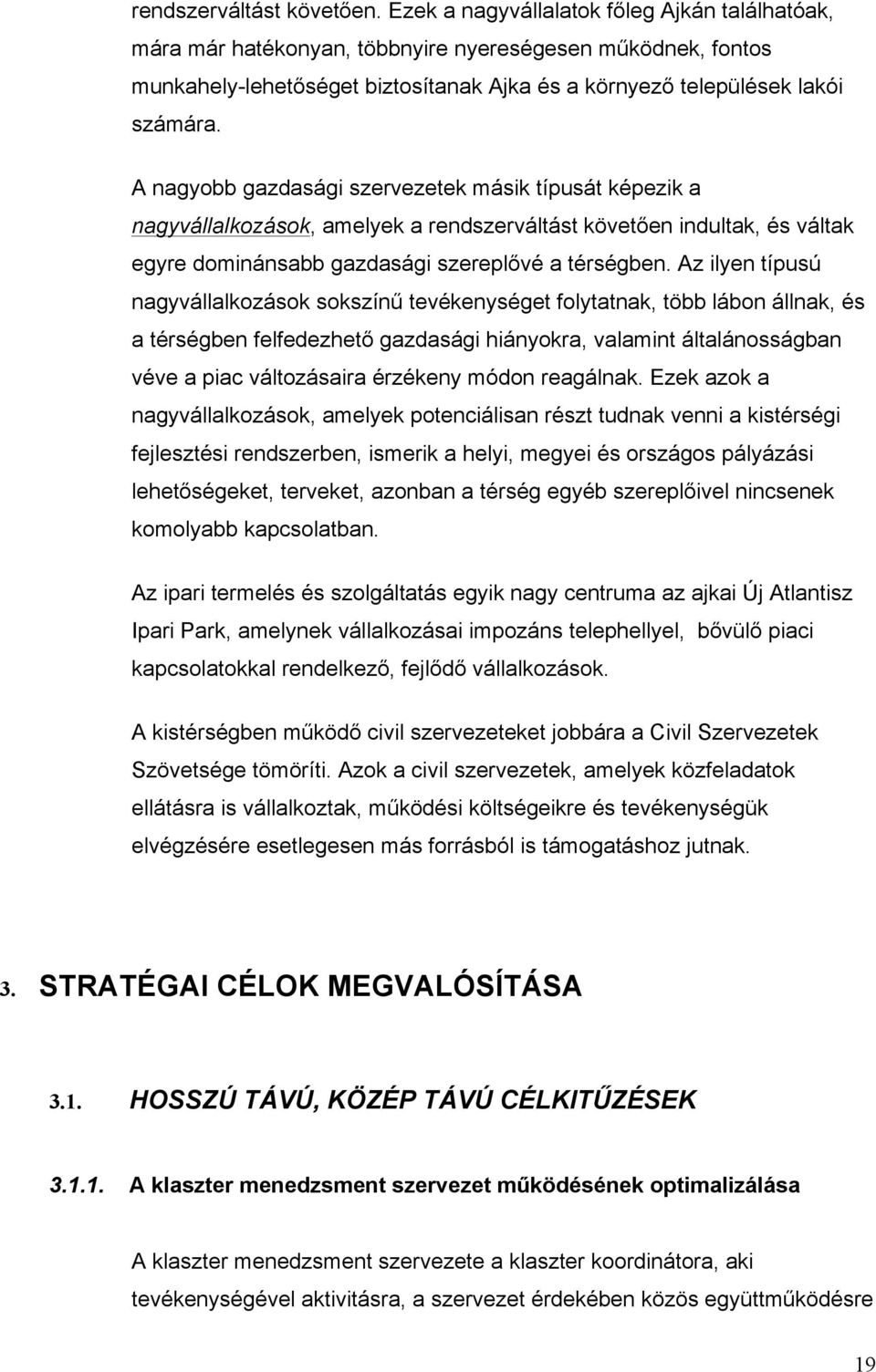 A nagyobb gazdasági szervezetek másik típusát képezik a nagyvállalkozások, amelyek a rendszerváltást követően indultak, és váltak egyre dominánsabb gazdasági szereplővé a térségben.