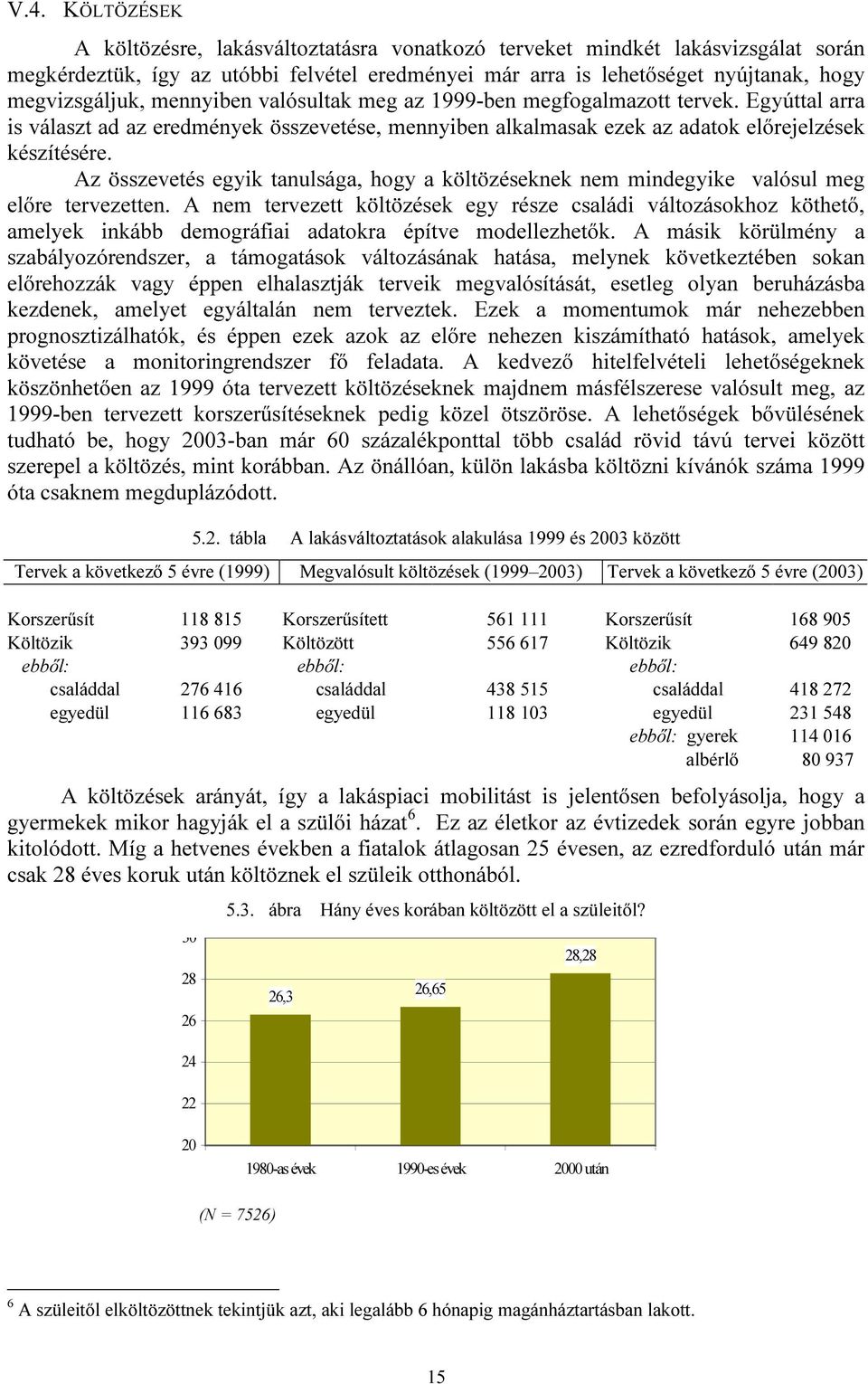 Az összevetés egyik tanulsága, hogy a költözéseknek nem mindegyike valósul meg előre tervezetten.