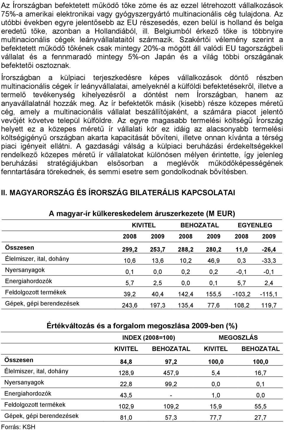 Belgiumból érkező tőke is többnyire multinacionális cégek leányvállalataitól származik.