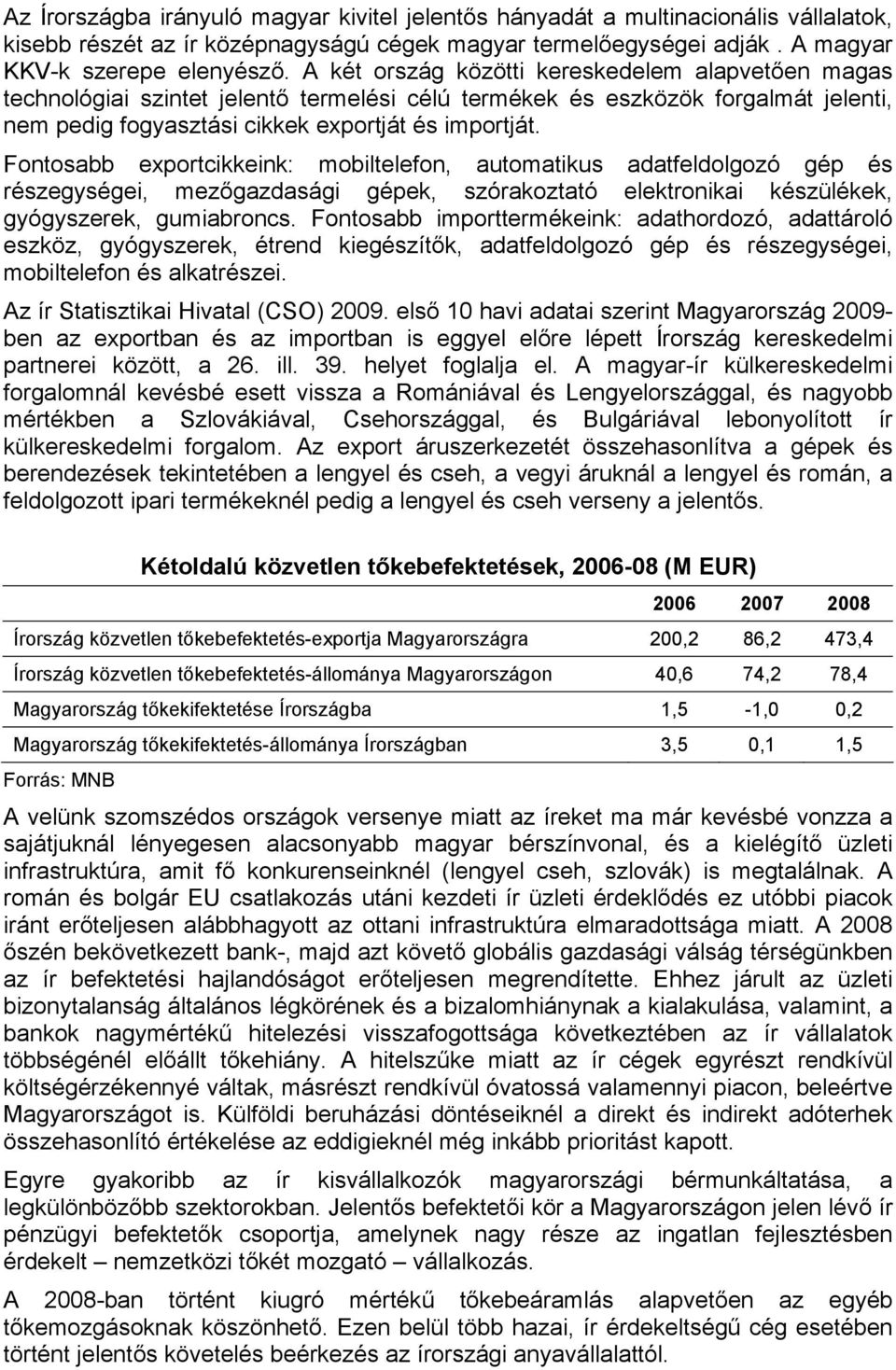 Fontosabb exportcikkeink: mobiltelefon, automatikus adatfeldolgozó gép és részegységei, mezőgazdasági gépek, szórakoztató elektronikai készülékek, gyógyszerek, gumiabroncs.