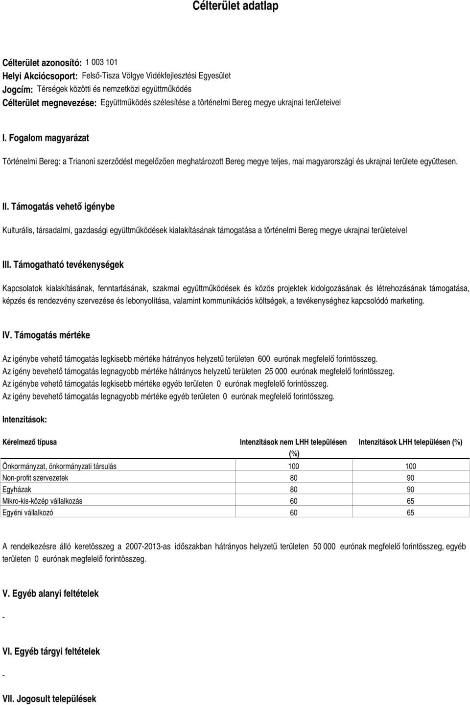 Fogalom magyarázat Történelmi Bereg: a Trianoni szerződést megelőzően meghatározott Bereg megye teljes, mai magyarországi és ukrajnai területe együttesen. II.