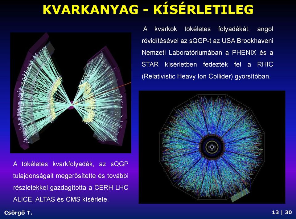 (Relativistic Heavy Ion Collider) gyorsítóban.