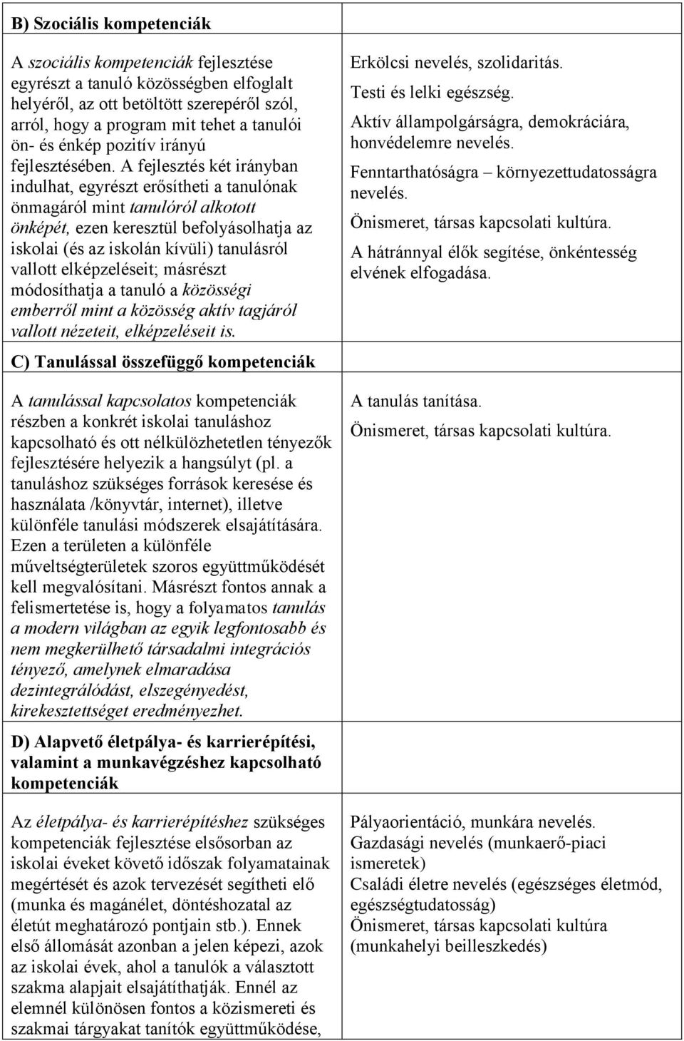 fejlesztés két irányban indulhat, egyrészt erősítheti a tanulónak önmagáról mint tanulóról alkotott önképét, ezen keresztül befolyásolhatja az iskolai (és az iskolán kívüli) tanulásról vallott