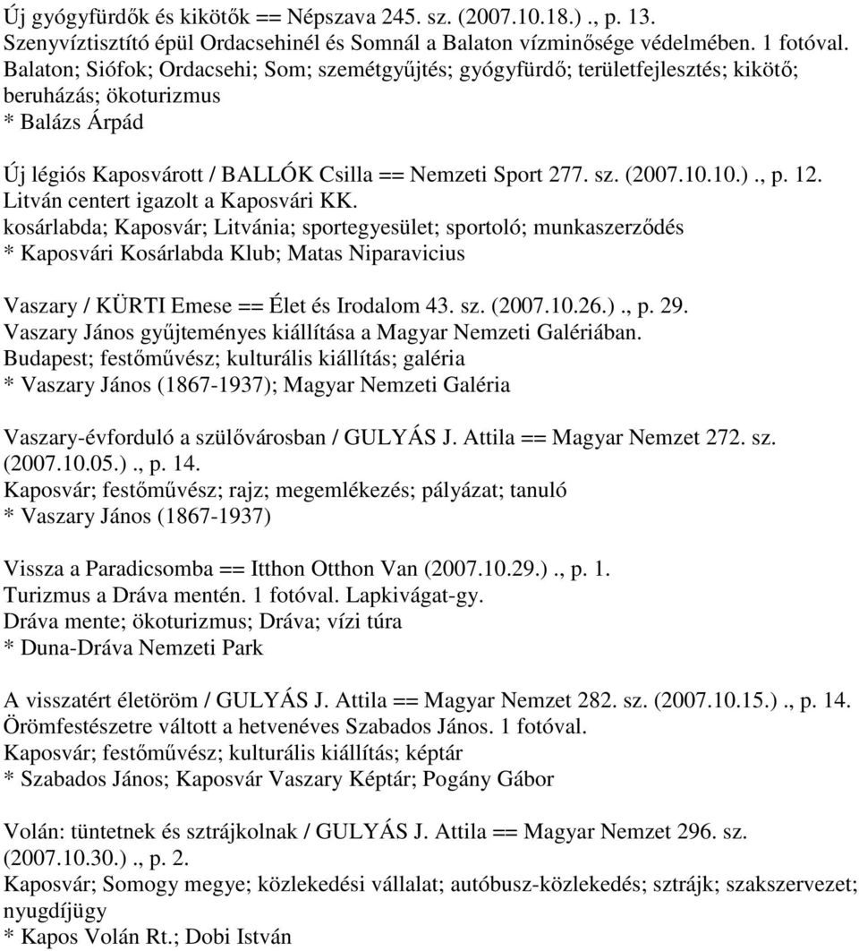 10.)., p. 12. Litván centert igazolt a Kaposvári KK.