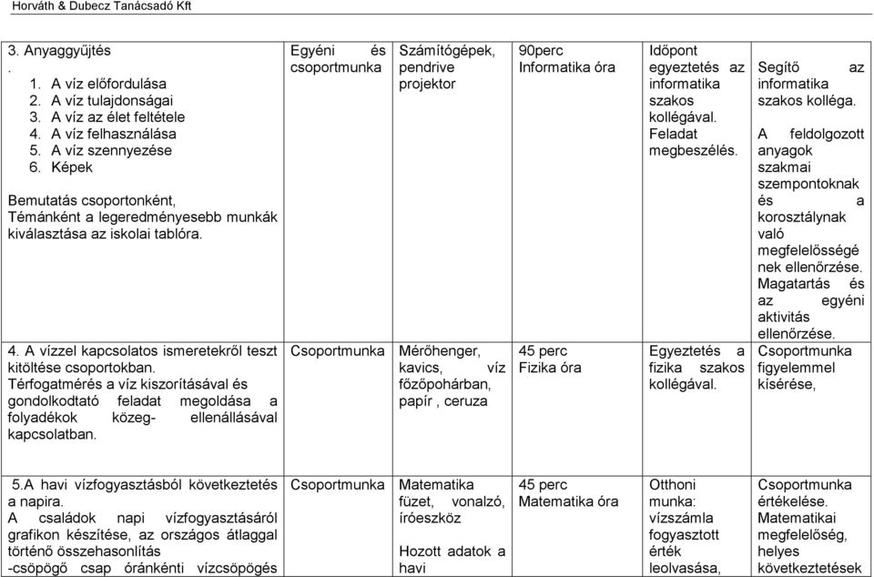 Térfogatmérés a víz kiszorításával és gondolkodtató feladat megoldása a folyadékok közeg- ellenállásával kapcsolatban.