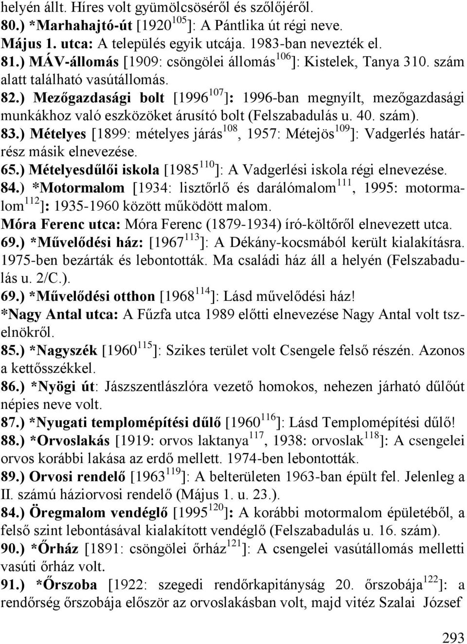 ) Mezőgazdasági bolt [1996 107 ]: 1996-ban megnyílt, mezőgazdasági munkákhoz való eszközöket árusító bolt (Felszabadulás u. 40. szám). 83.