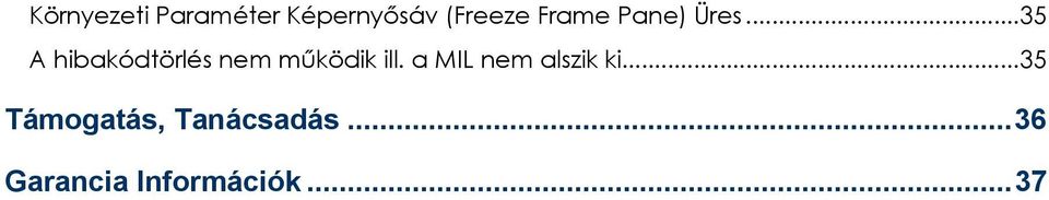 ..35 A hibakódtörlés nem működik ill.