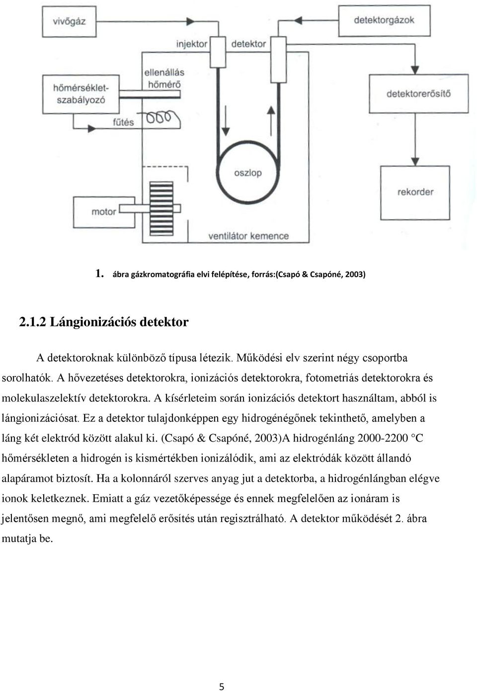 Ez a detektor tulajdonképpen egy hidrogénégőnek tekinthető, amelyben a láng két elektród között alakul ki.