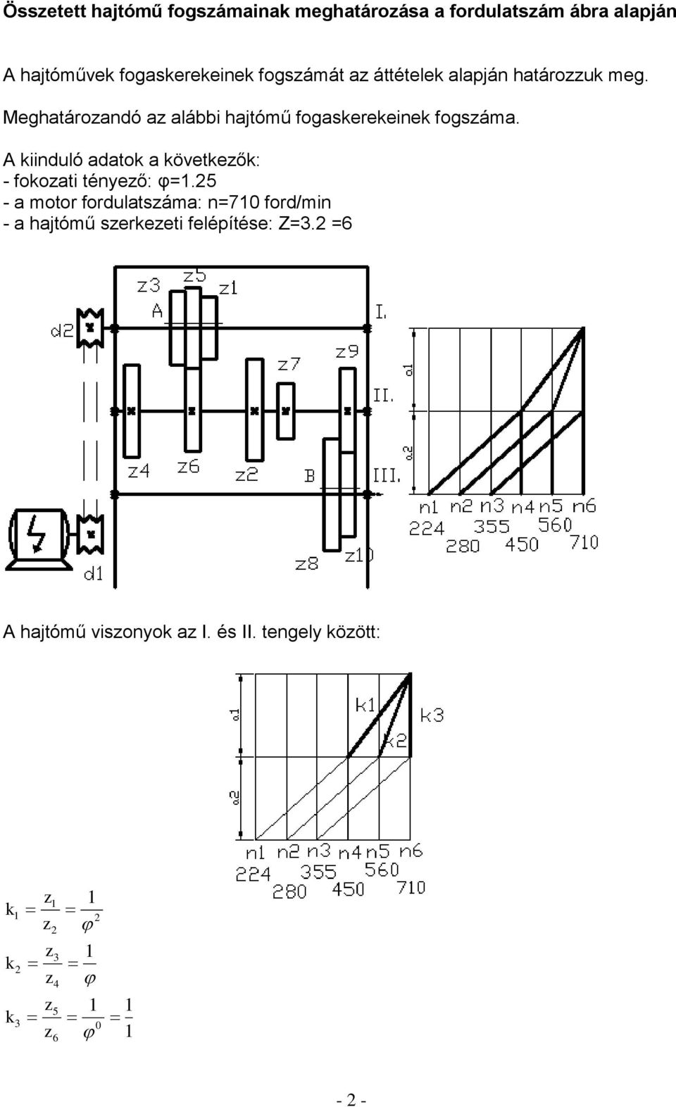 A kiinduló adatok a követkeők: - fokoati tényeő: φ=.