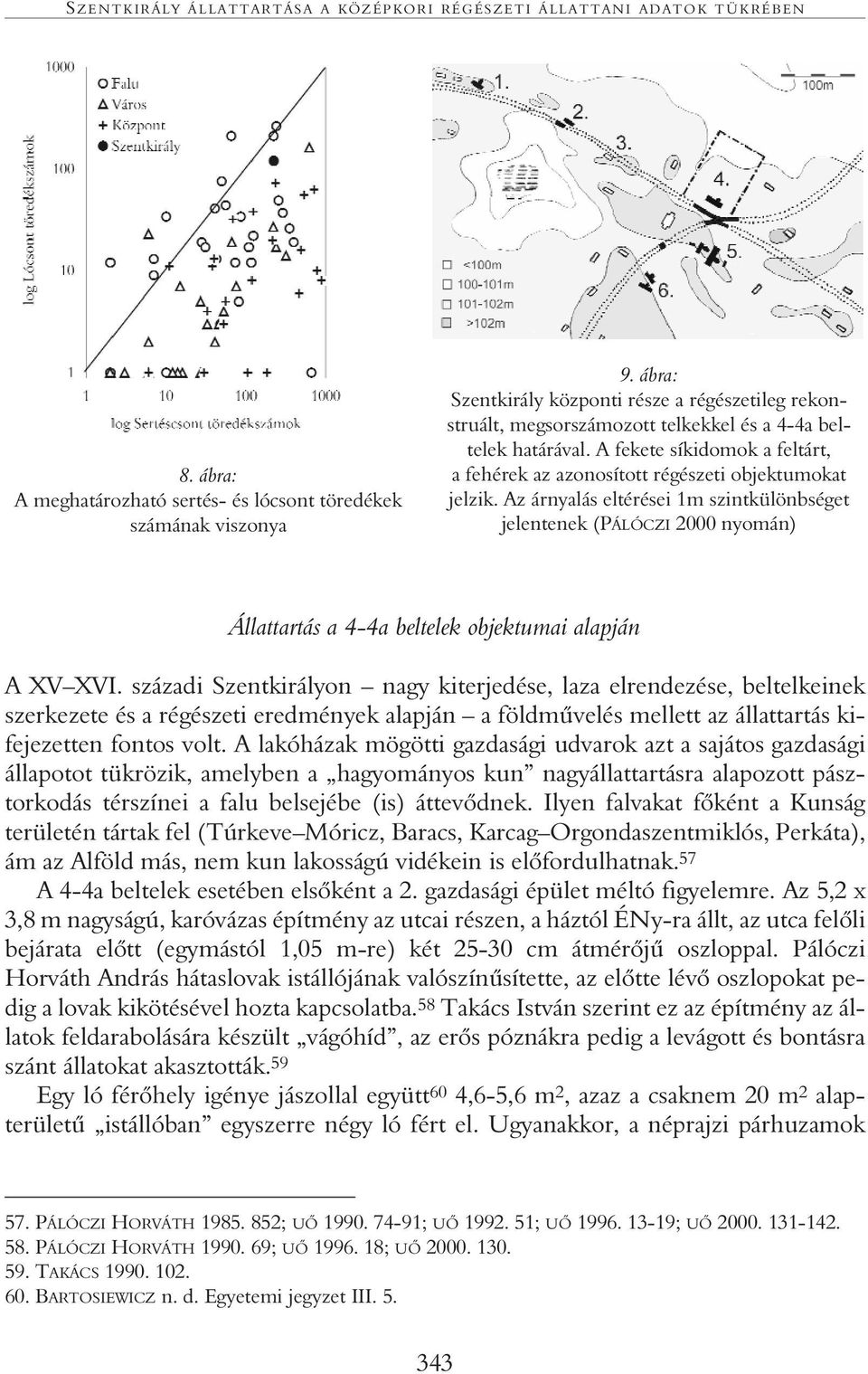 A fekete síkidomok a feltárt, a fehérek az azonosított régészeti objektumokat jelzik.