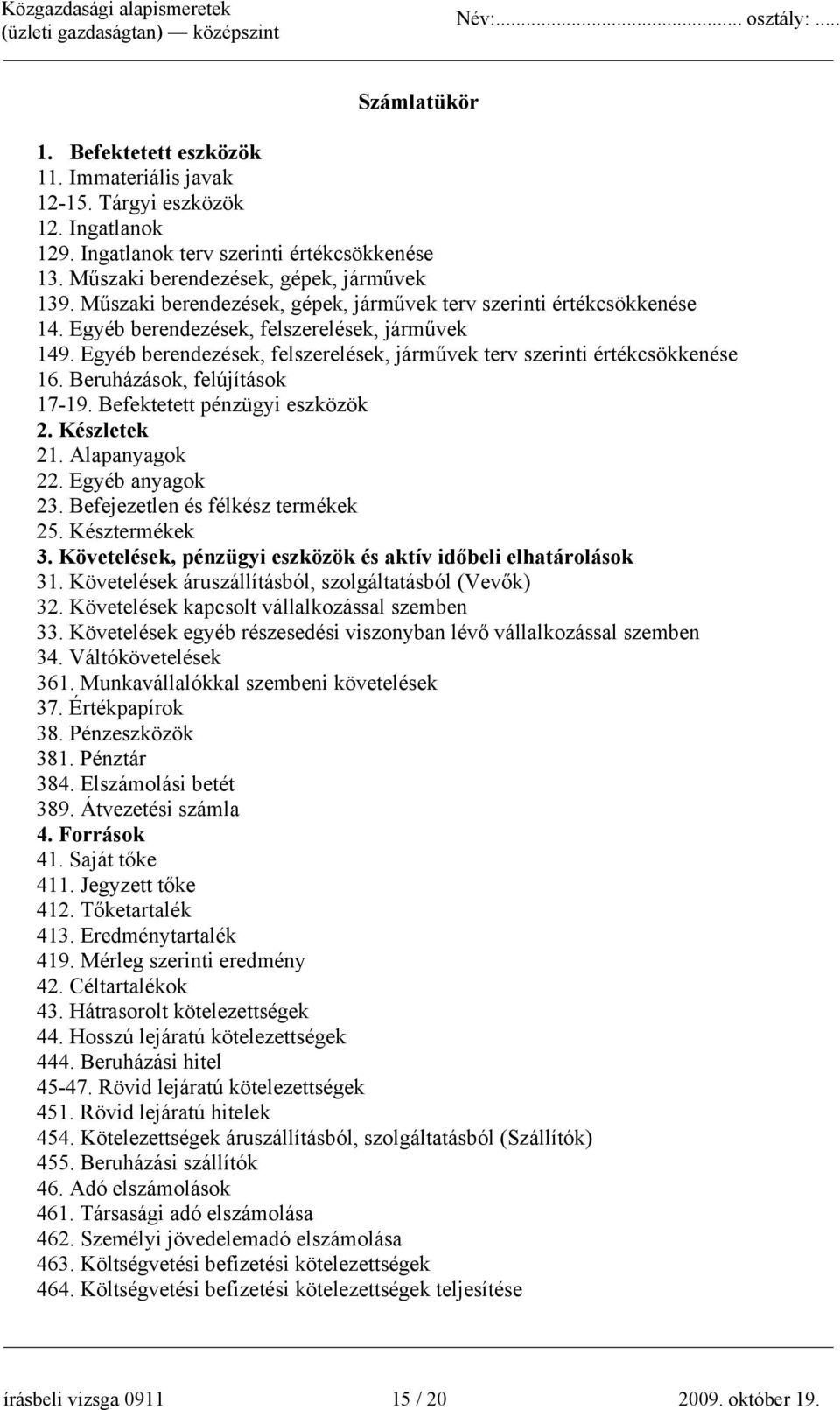 Beruházások, felújítások 17-19. Befektetett pénzügyi eszközök 2. Készletek 21. Alapanyagok 22. Egyéb anyagok 23. Befejezetlen és félkész termékek 25. Késztermékek 3.