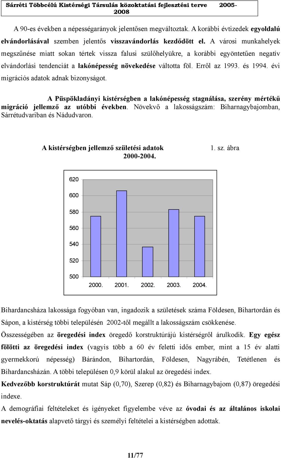 évi migrációs adatok adnak bizonyságot. A Püspökladányi kistérségben a lakónépesség stagnálása, szerény mértékű migráció jellemző az utóbbi években.