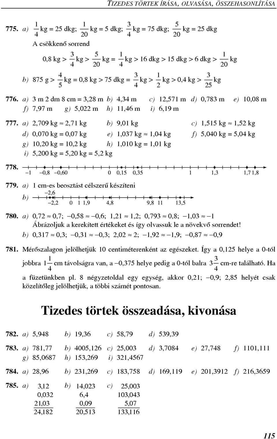 3 2 kg 776. a) 3 m 2 dm 8 cm = 3,28 m b),3 m c) 12,71 m d) 0,783 m e) 10,08 m f) 7,97 m g),022 m h) 11,6 m i) 6,19 m 777.