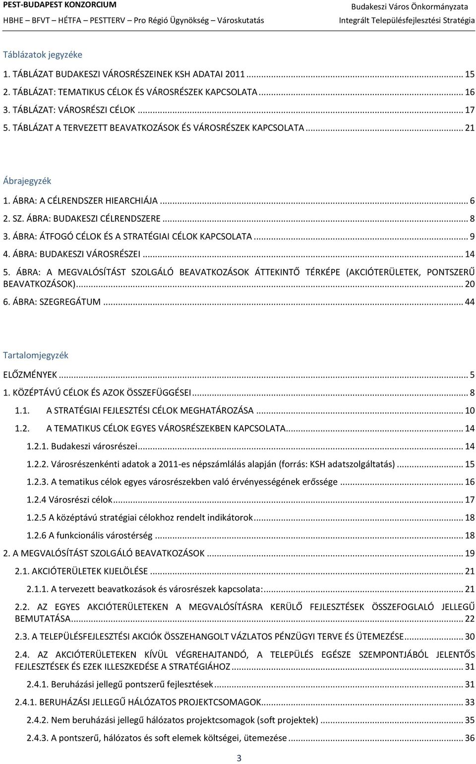 ÁBRA: ÁTFOGÓ CÉLOK ÉS A STRATÉGIAI CÉLOK KAPCSOLATA... 9 4. ÁBRA: BUDAKESZI VÁROSRÉSZEI... 14 5.