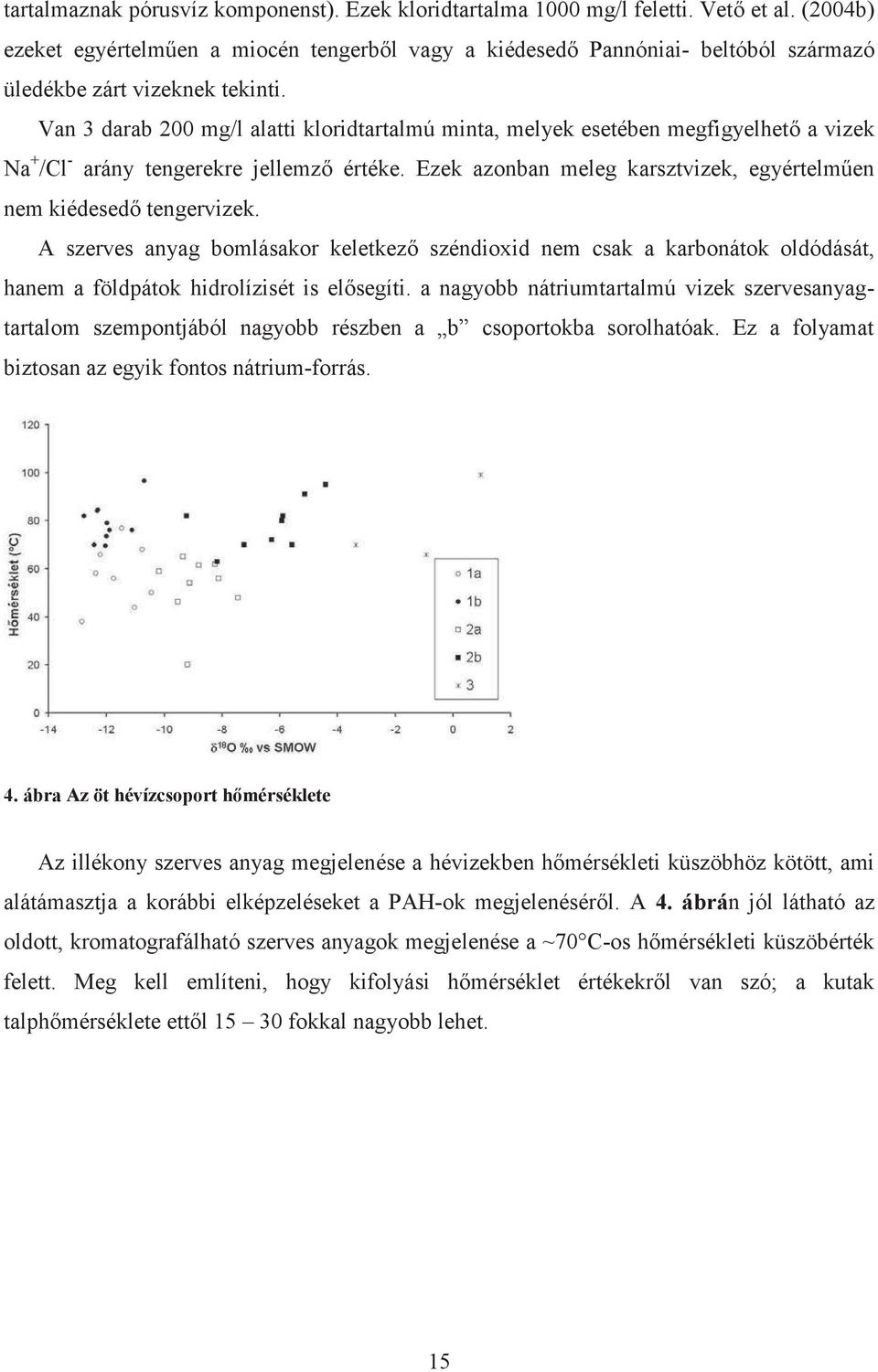 Van 3 darab 200 mg/l alatti kloridtartalmú minta, melyek esetében megfigyelhet a vizek Na + /Cl - arány tengerekre jellemz értéke. Ezek azonban meleg karsztvizek, egyértelmen nem kiédesed tengervizek.