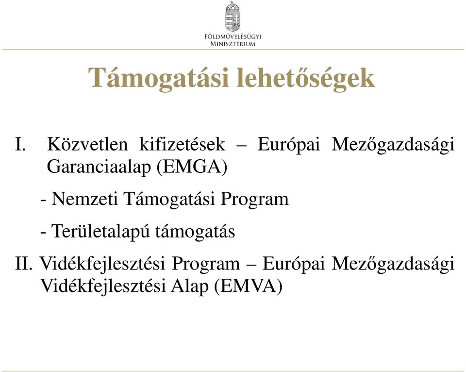 Garanciaalap (EMGA) - Nemzeti Támogatási Program -