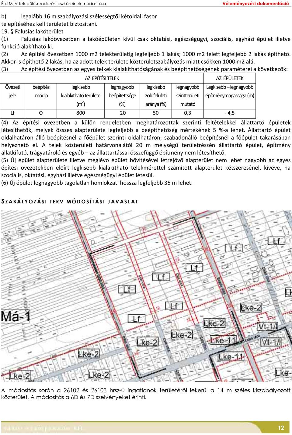 (2) Az építési övezetben 1000 m2 telekterületig legfeljebb 1 lakás; 1000 m2 felett legfeljebb 2 lakás építhető.