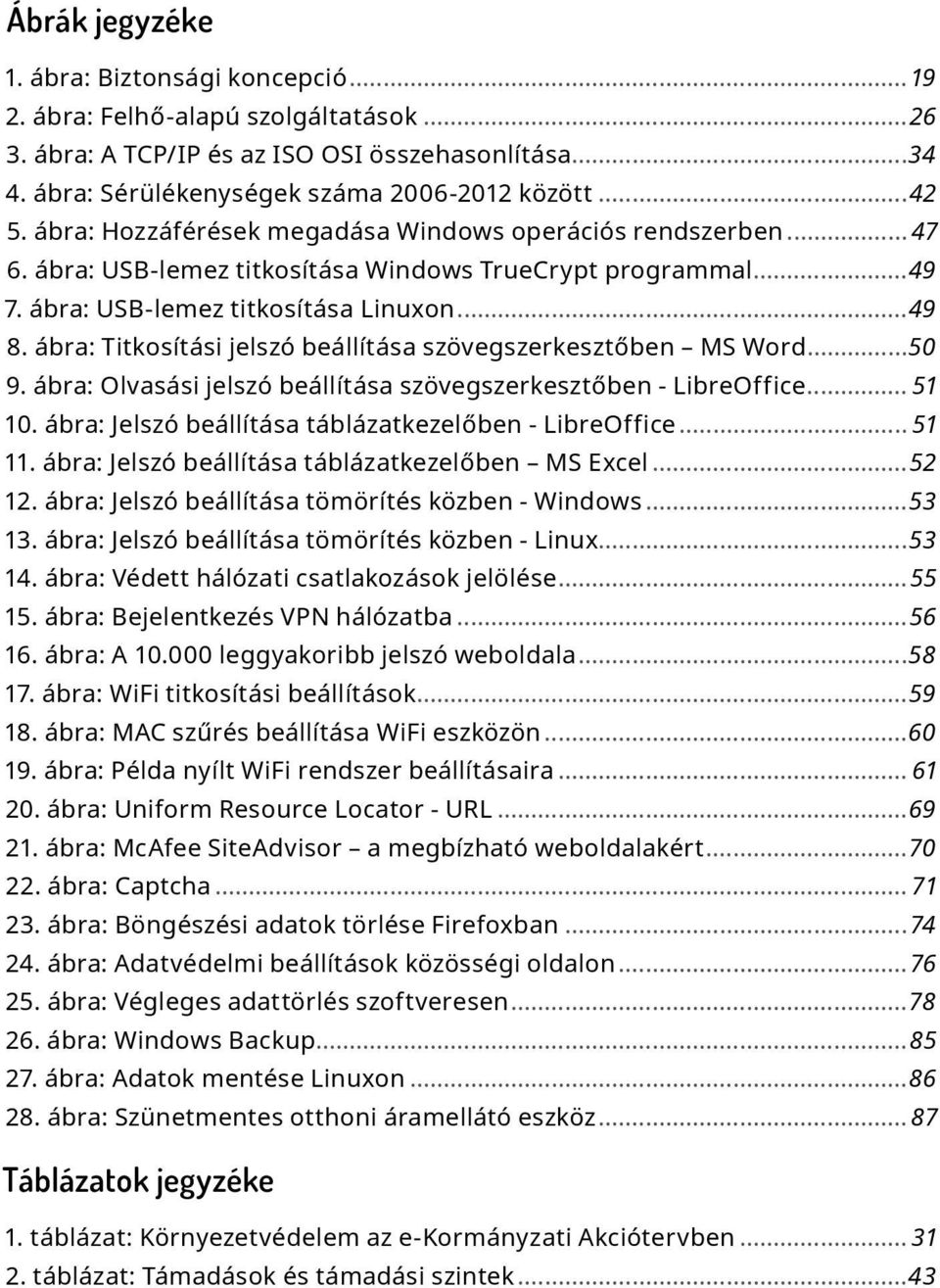 ábra: Titkosítási jelszó beállítása szövegszerkesztőben MS Word...50 9. ábra: Olvasási jelszó beállítása szövegszerkesztőben - LibreOffice... 51 10.