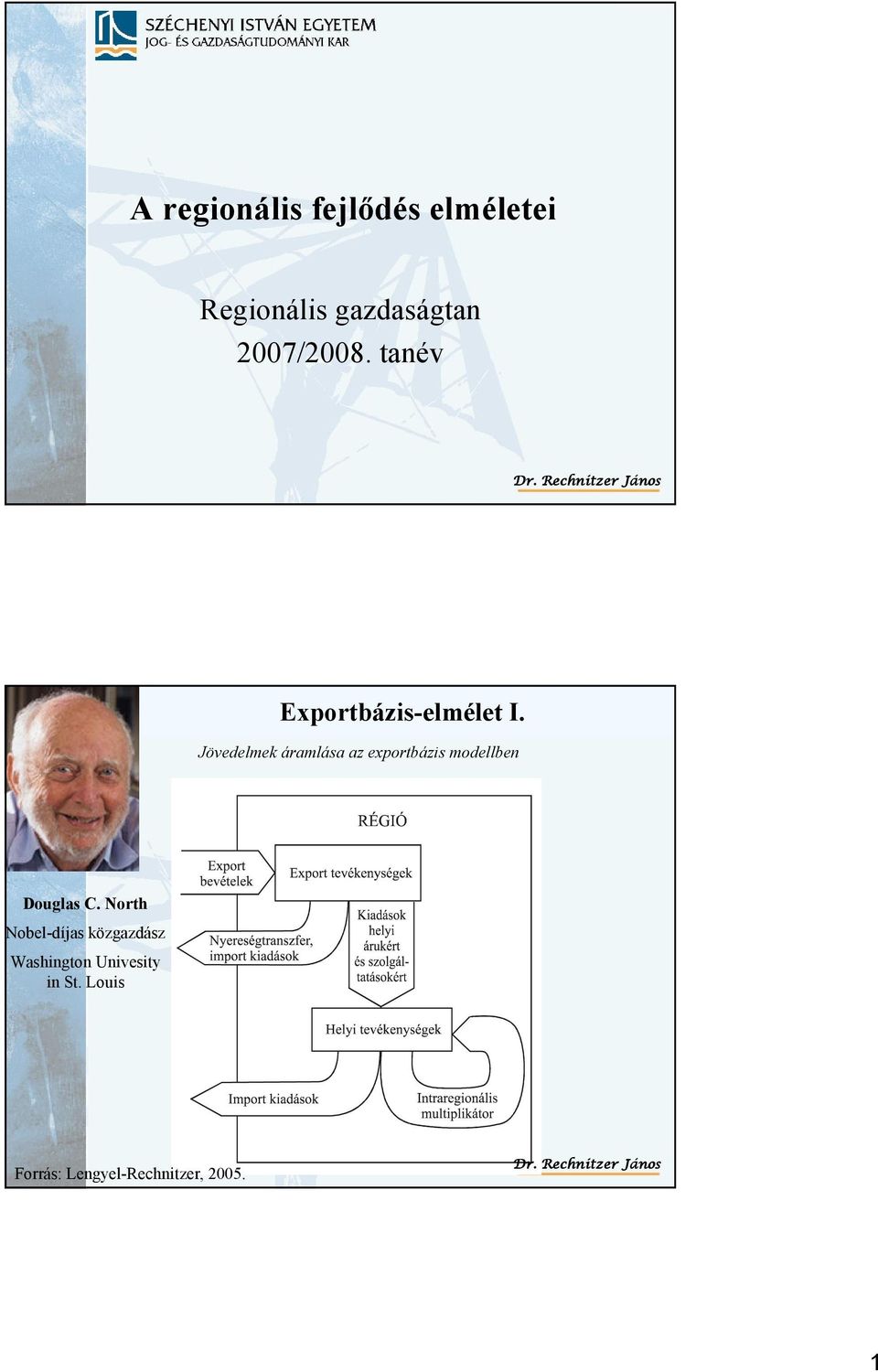 övedelmek áamlása az expotbázis modellben Douglas C.