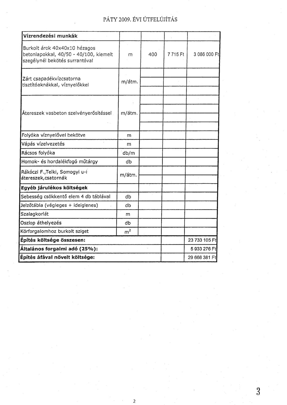 betonlapokkal, 40/50-40/100, kieelt Egyéb járulékos Burkolt árok csökkento