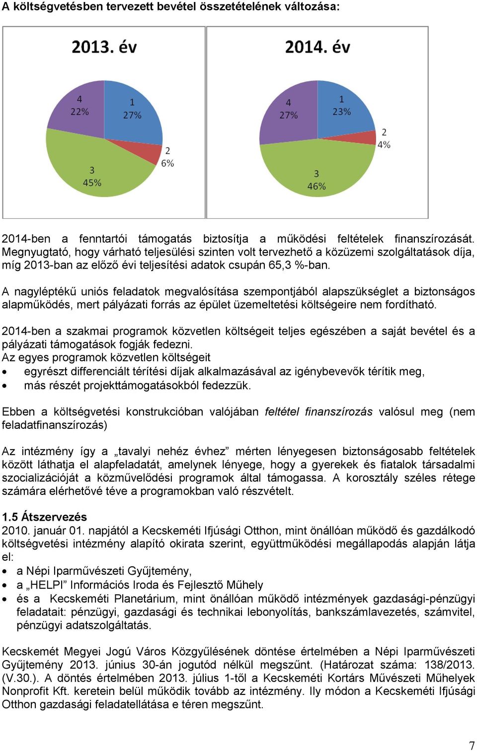 A nagyléptékű uniós feladatok megvalósítása szempontjából alapszükséglet a biztonságos alapműködés, mert pályázati forrás az épület üzemeltetési költségeire nem fordítható.