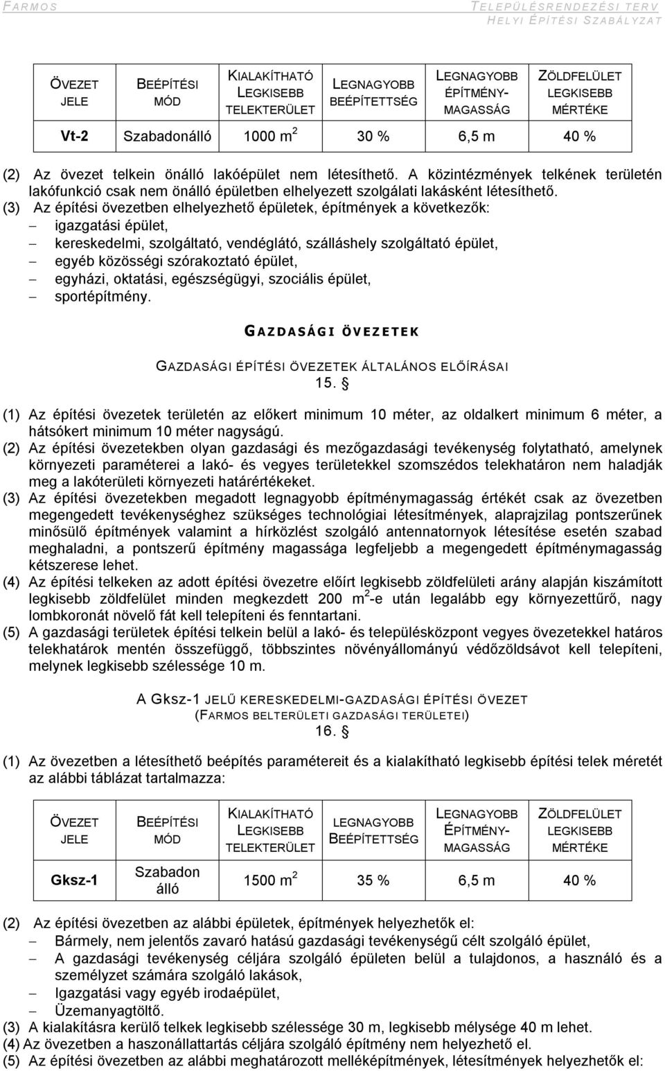 (3) Az építési övezetben elhelyezhető épületek, építmények a következők: igazgatási épület, kereskedelmi, szolgáltató, vendéglátó, szálláshely szolgáltató épület, egyéb közösségi szórakoztató épület,