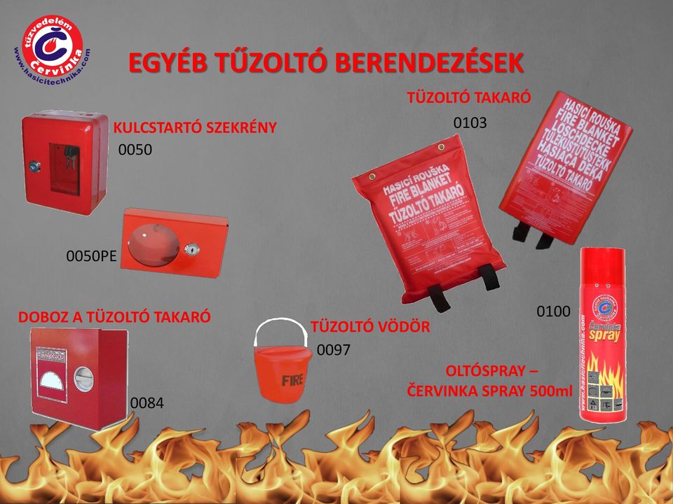 DOBOZ A TÜZOLTÓ TAKARÓ 0084 0100 TÜZOLTÓ