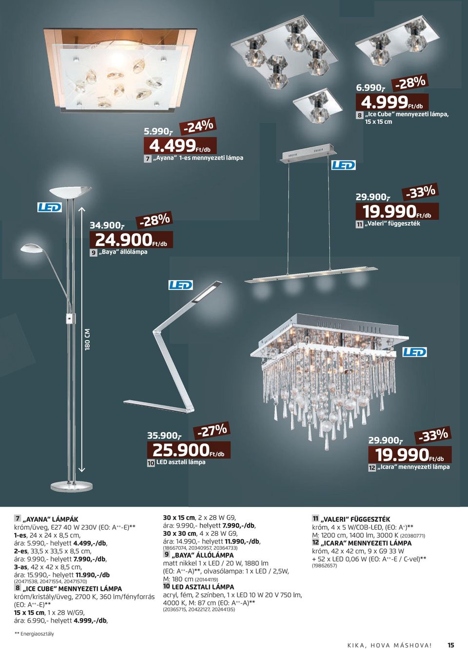 990,- helyett 4.499,-/db, 2-es, 33,5 x 33,5 x 8,5 cm, ára: 9.990,- helyett 7.990,-/db, 3-as, 42 x 42 x 8,5 cm, ára: 15.990,- helyett 11.