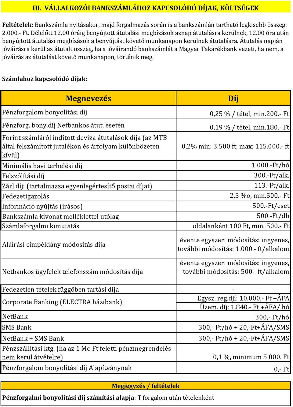 Átutalás napján jóváírásra kerül az átutalt összeg, ha a jóváírandó bankszámlát a Magyar Takarékbank vezeti, ha nem, a jóváírás az átutalást követő munkanapon, történik meg.