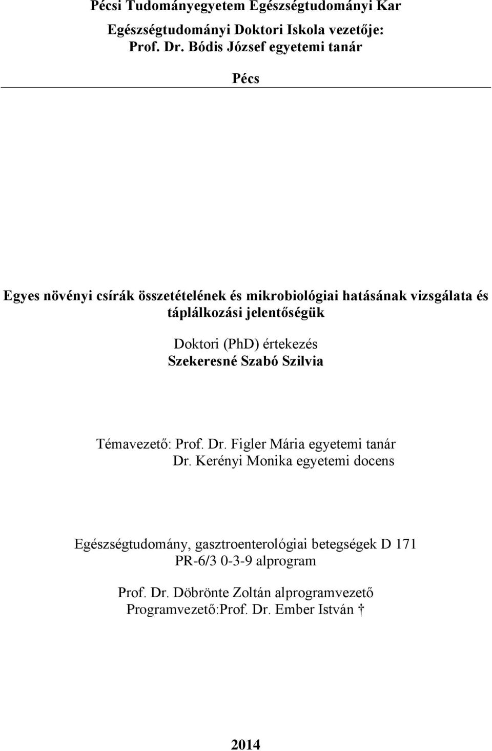 jelentőségük Doktori (PhD) értekezés Szekeresné Szabó Szilvia Témavezető: Prof. Dr. Figler Mária egyetemi tanár Dr.