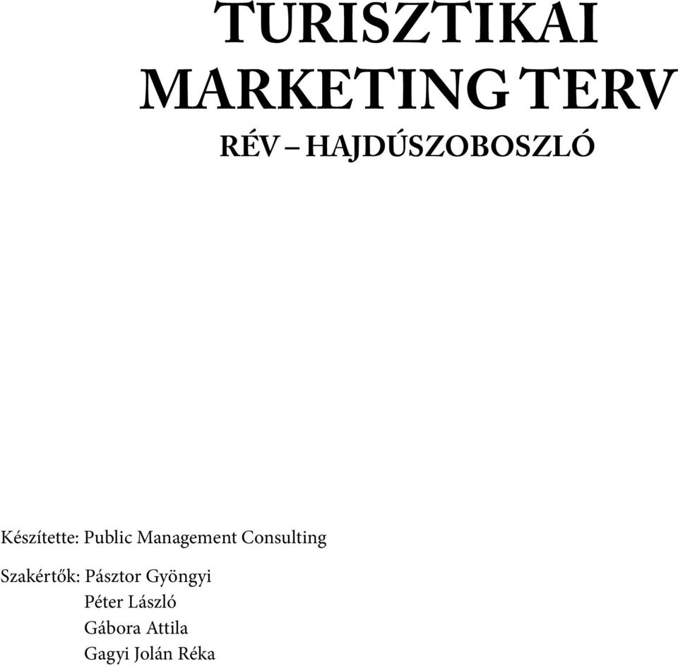 Management Consulting Szakértők: