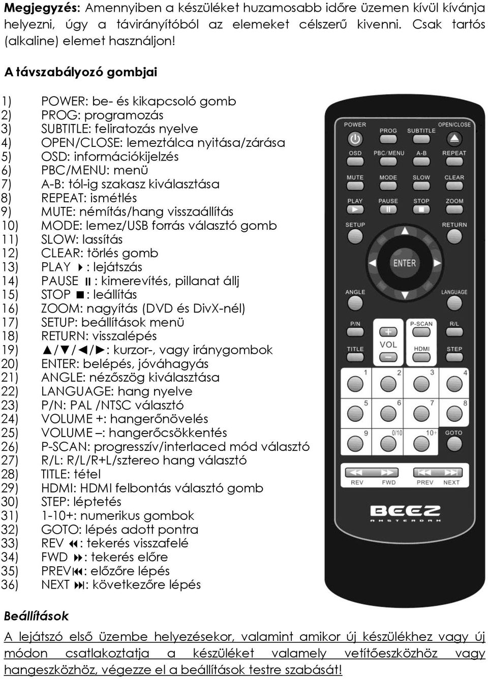 A-B: tól-ig szakasz kiválasztása 8) REPEAT: ismétlés 9) MUTE: némítás/hang visszaállítás 10) MODE: lemez/usb forrás választó gomb 11) SLOW: lassítás 12) CLEAR: törlés gomb 13) PLAY : lejátszás 14)